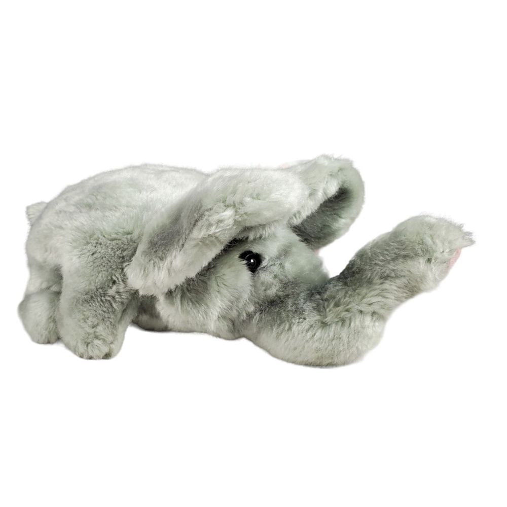 Stuffed Elephant Plush Gray Furry Fluffy Big Ears Long Trunk SKM Enterprises